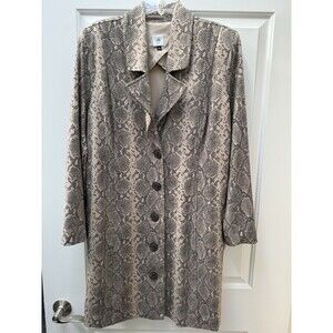 Cabi‎ King Cobra Blazer Coat Jacket Women’s Size 2XL Snake Print 4114 Pockets